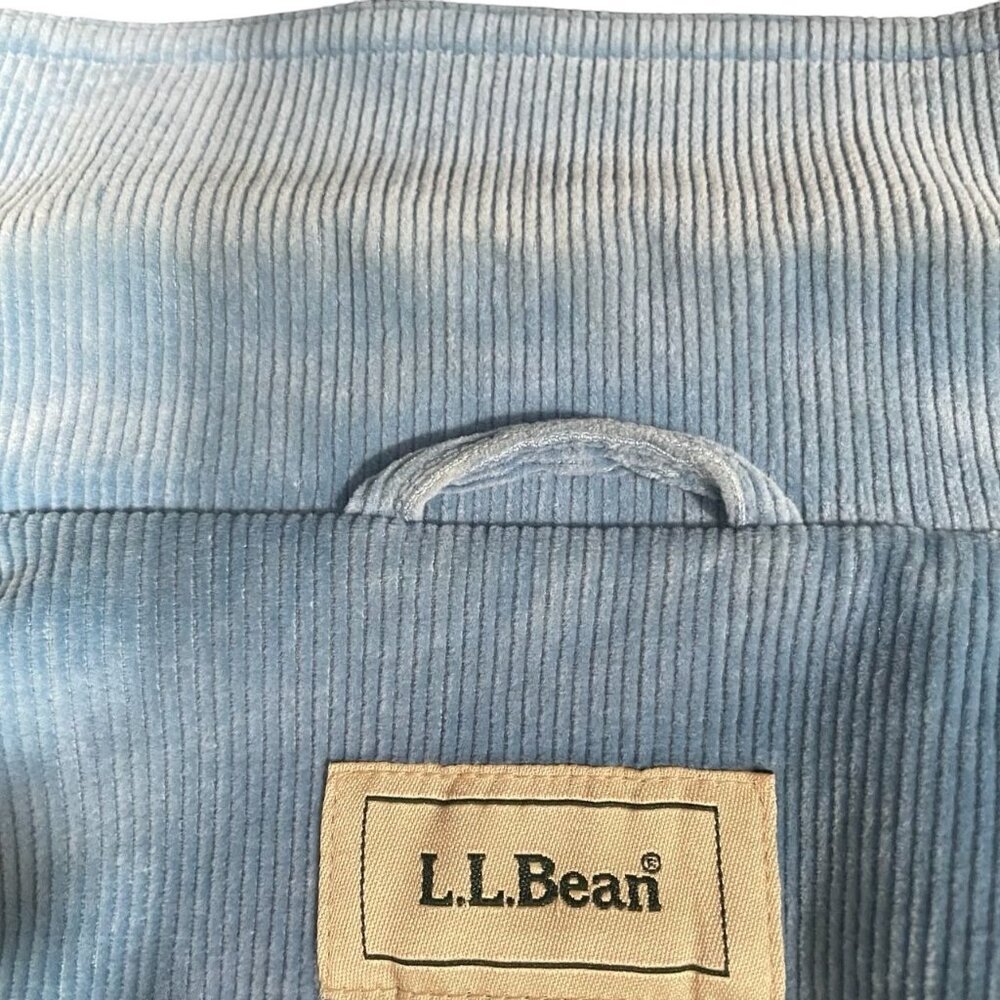 LL Bean Petite Blue Corduroy Jacket Classic Casual Lightweight Layering Preppy - Picture 3 of 12